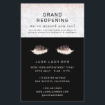 Rose Gold Lash Salon Grand Reopening Covid Safety Flyer<br><div class="desc">A complete cohesive collection for all your business products and supplies. Advise patrons of your reopening with new covid safety measures in place. A collection of products to promote social distancing guidelines.These products are great to ensure both employees and clients follow social distancing guidelines. Add your custom wording to this...</div>