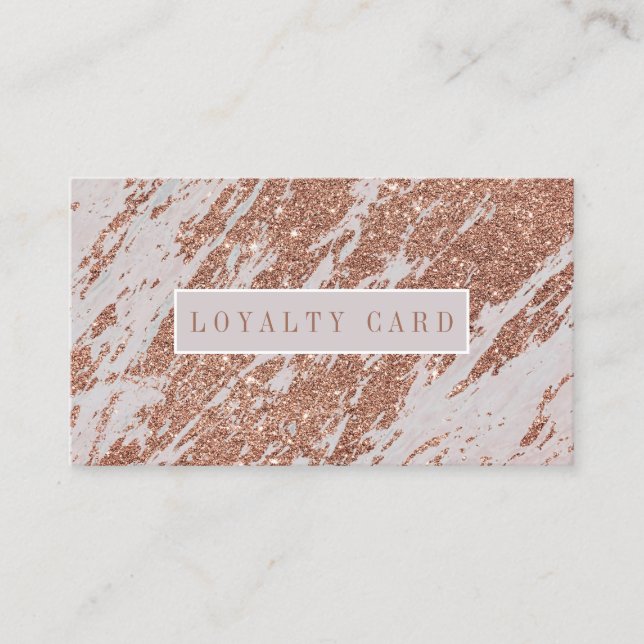 Rose Gold Lashes Brow Makeup Artist Loyalty Card (Front)