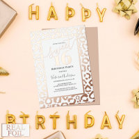 Rose Gold Leopard Cheetah Animal Print Sweet 16