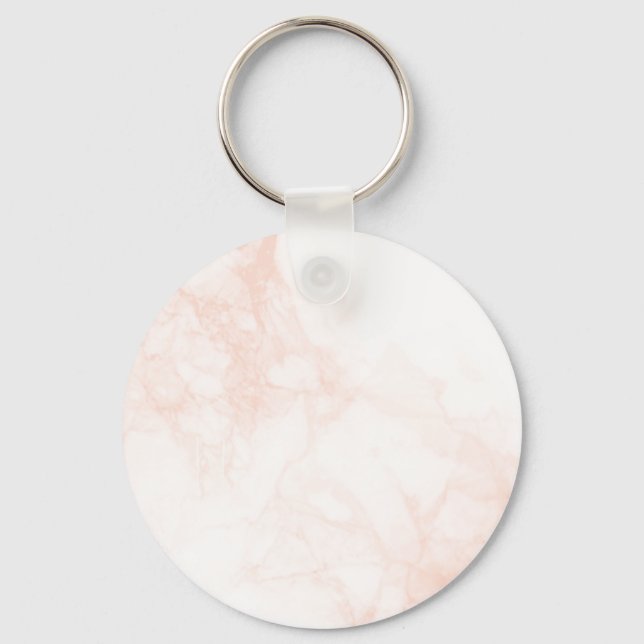  Rose Gold light pink marble texture Key Ring (Front)