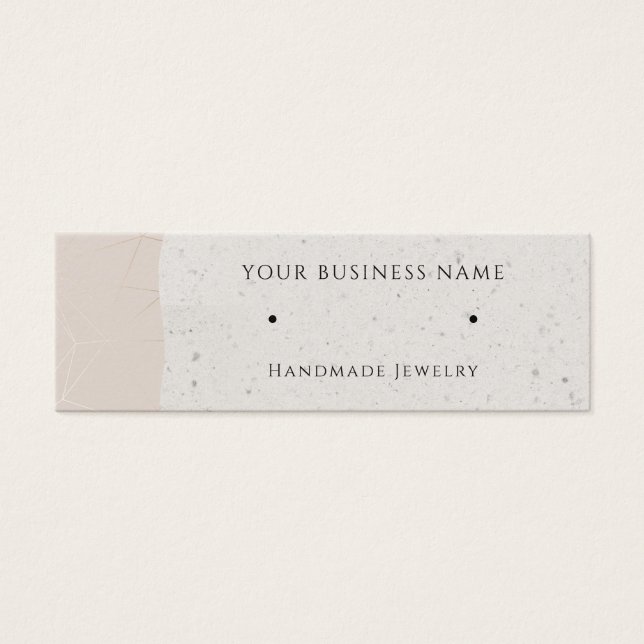 Rose Gold Lines Modern Stud Earring Display Cards (Front)