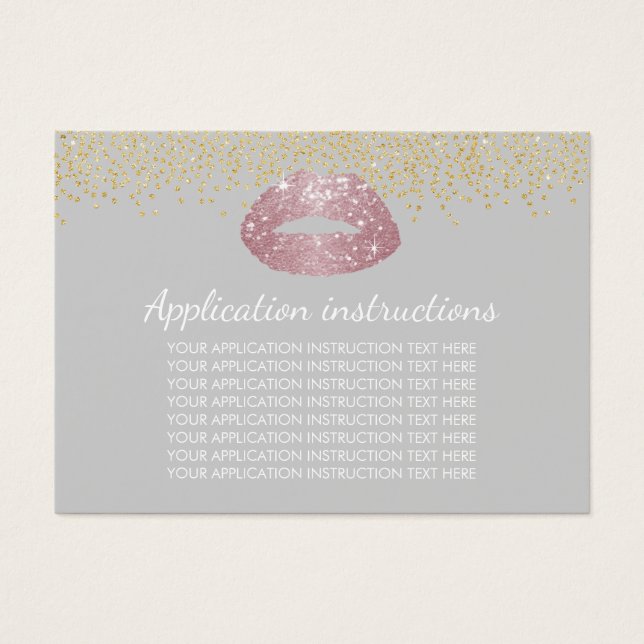 Rose Gold Lips Makeup Application Instructions (Front)