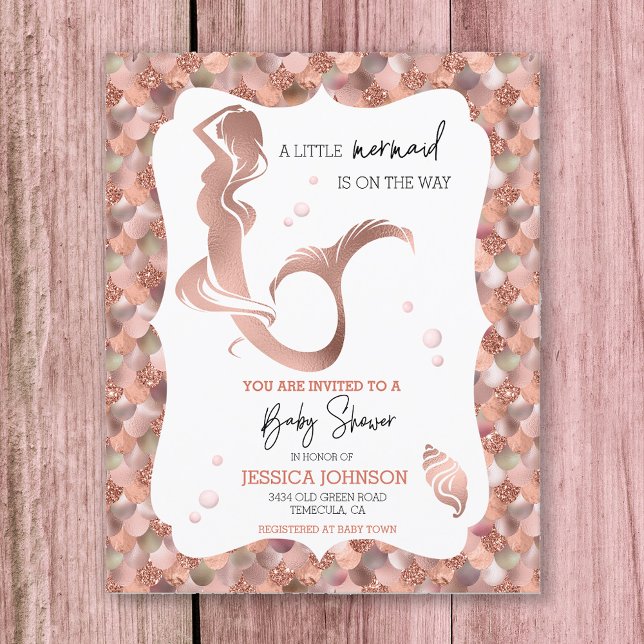 Rose Gold Little Mermaid Baby Shower Budget (Creator Uploaded)