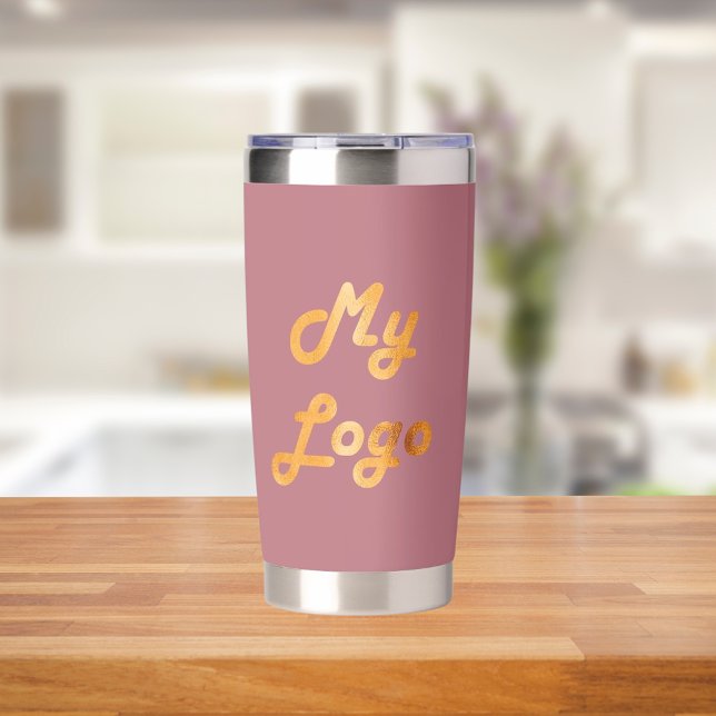 Rose gold logo business corporate insulated tumbler (Creator Uploaded)