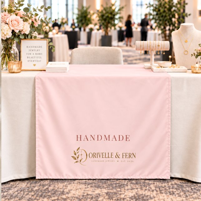 Rose Gold Logo Vendor Table Runner Display  Tapestry (Creator Uploaded)