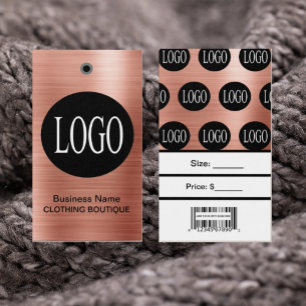 Rose Gold Logo with Bar Code Price Tags 