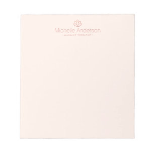 Rose gold lotus flower minimalist light blush pink notepad