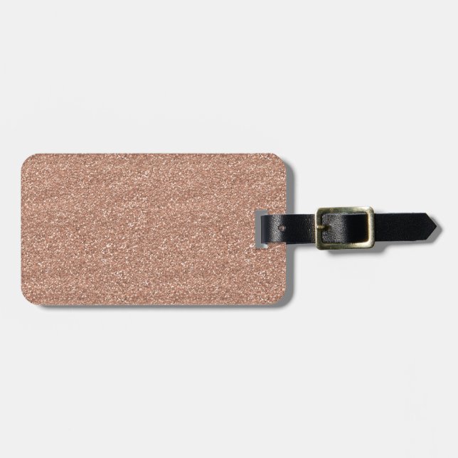 Rose Gold Luggage Tag (Front Horizontal)