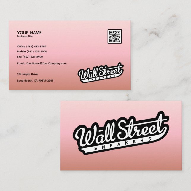Rose Gold Luxe Business Card Design (Front/Back)