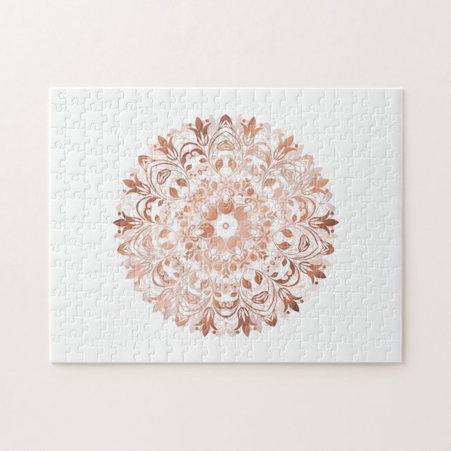 Rose Gold Mandala Jigsaw Puzzle (Horizontal)