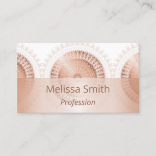 Rose Gold  Mandala Trifold Business Card