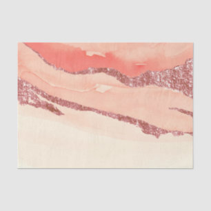 Rose Gold Marble and Glitter Tissue Paper