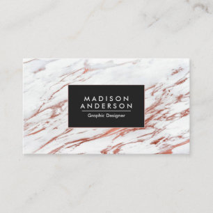 Rose Gold Marble Business Card