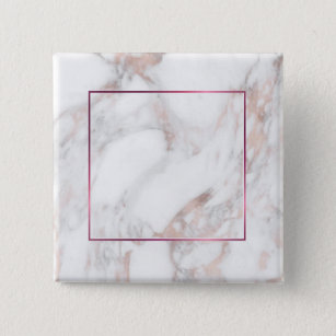 Rose Gold Marble Custom Elegant Blank Template 15 Cm Square Badge