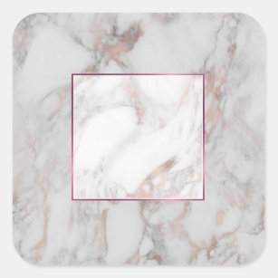 Rose Gold Marble Custom Elegant Blank Template Square Sticker