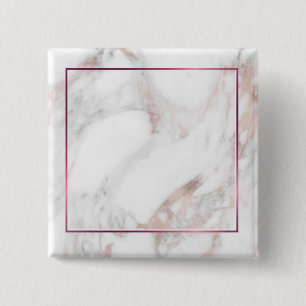 Rose Gold Marble Elegant Custom Blank Template 15 Cm Square Badge