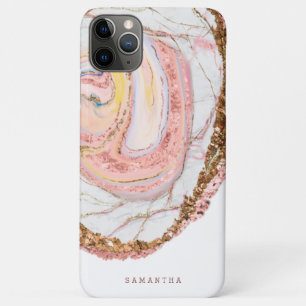 Rose Gold Marble Glitter Monogram Case-Mate iPhone Case