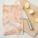 Rose Gold Marble Glitter Tea Towel<br><div class="desc">Rose gold marble glitter kitchen towel.</div>