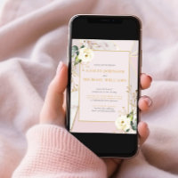 Rose Gold Marble Gold Geometric Eucalyptus Floral