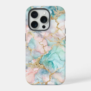 Rose Gold Marble iPhone 15 Pro Case