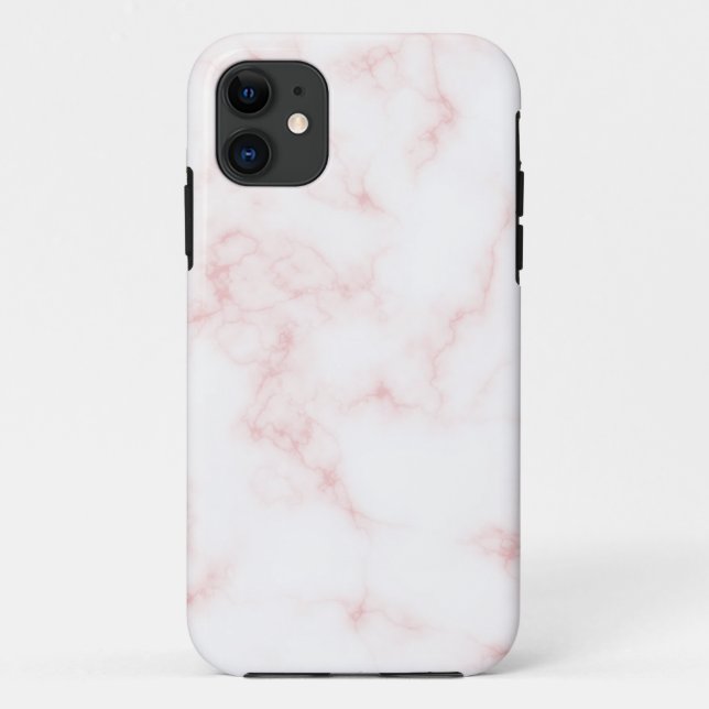 Rose Gold Marble Look iPhone 11 Case (Back)