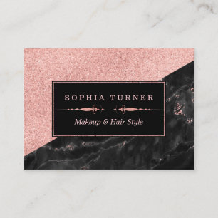 Rose Gold Marble Makeup Artist Hair Stylist Custom Loyalty Card