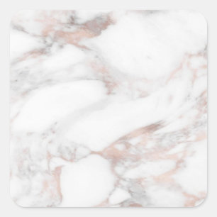 Rose Gold Marble Modern Elegant Blank Template Square Sticker