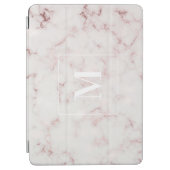 Rose Gold Marble Monogram iPad Air Cover (Front)