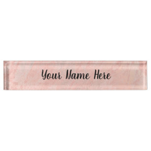 Rose Gold Marble Nameplate