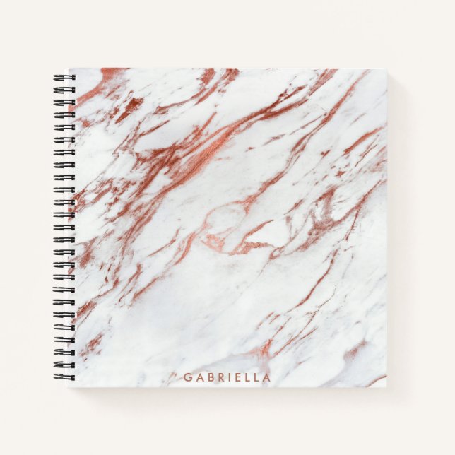 Rose Gold Marble Notebook (Front)