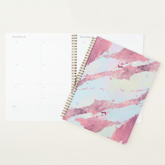 Rose Gold Marble Pastel Pattern Planner