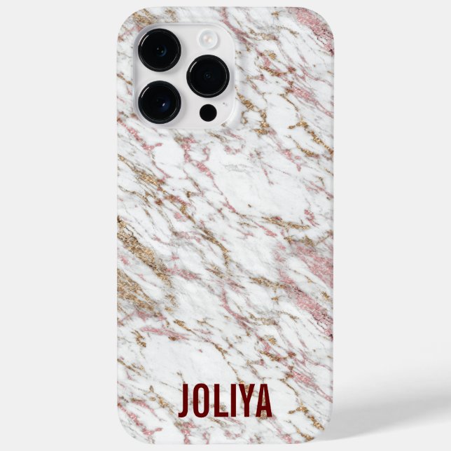 Rose Gold Marble Pattern Case-Mate iPhone Case (Back)