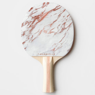 Rose Gold Marble Ping Pong Paddle