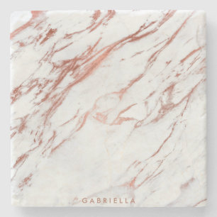 Rose Gold Marble Stone Coaster