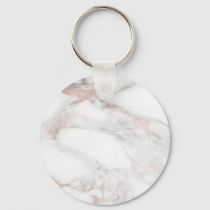 Rose Gold Marble Template Trendy Elegant Custom Key Ring