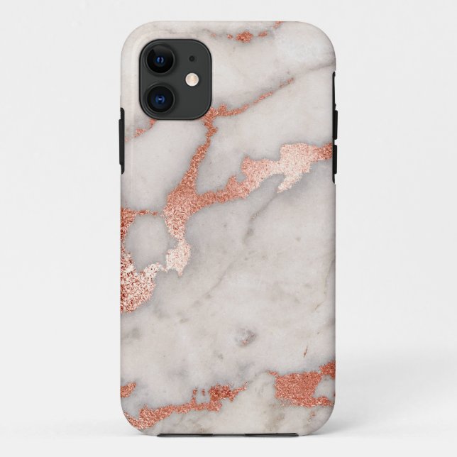 Rose Gold Marble Texture Case-Mate iPhone Case (Back)