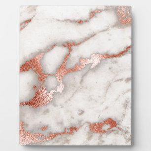 Rose Gold Marble Texture Plaque