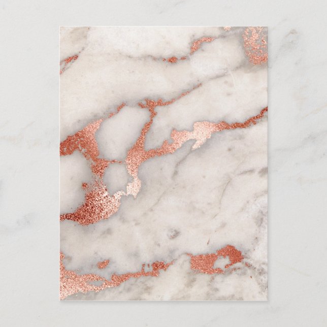 Rose Gold Marble Texture Postcard (Front)