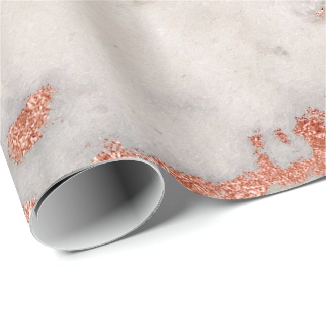 Rose Gold Marble Texture Wrapping Paper (Roll Corner)