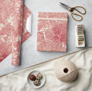 Rose Gold Marble Texture Wrapping Paper