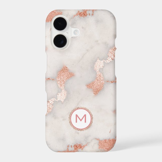Rose Gold Marbled Monogrammed (Back)