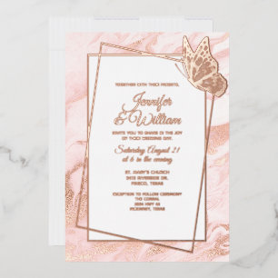 Rose Gold Marbled Wedding