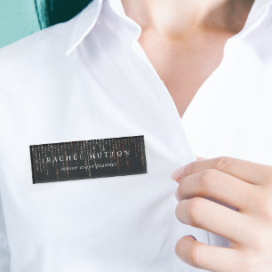 Rose Gold Marquee Name Tag