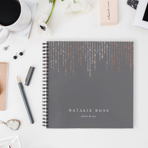 Rose Gold Marquee Personalised Notebook