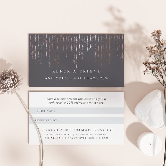 Rose Gold Marquee Referral Card (Creator Uploaded)
