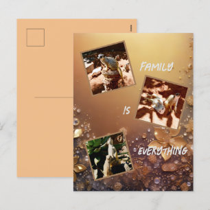 Rose Gold Meerkat Family Is Everything, Holiday Postcard