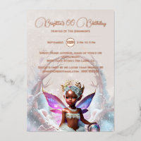 Rose gold melanin fairy winter whimsical portal