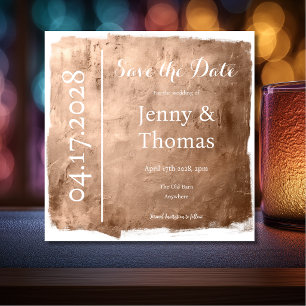 Rose Gold Metalic Elegant Save the Date Invitation