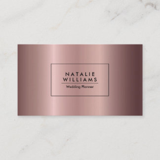 Rose Gold Metallic Foil Business Card
