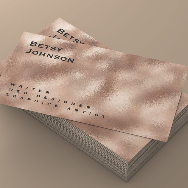 Rose Gold Metallic Foil Business Card (Creator Uploaded)